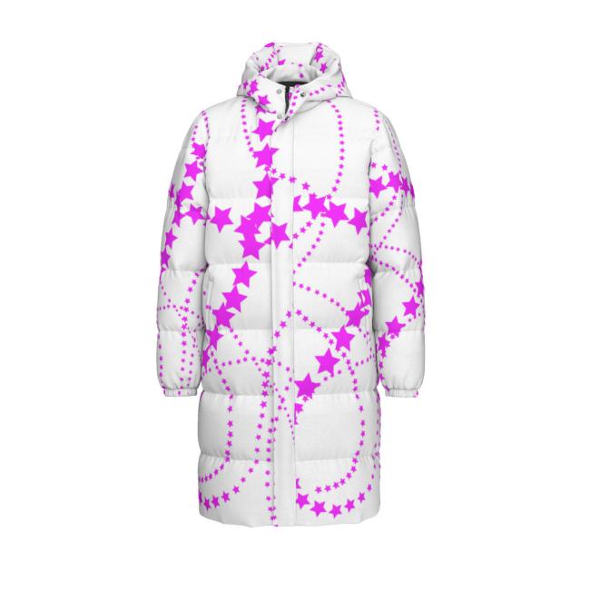 Preview: Warme Wintermantel mit Hundemotiv Roxy – Popart Hundemotiv, 90% Daunen, 10% Federn, bunt, stylisch, Mini, Bullterrier, Bulli, Soka, Größe XS- 4XL