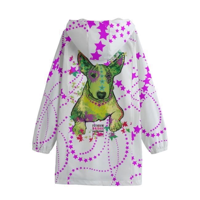 Regenjacke mit Hundemoiv Roxy von Hinten