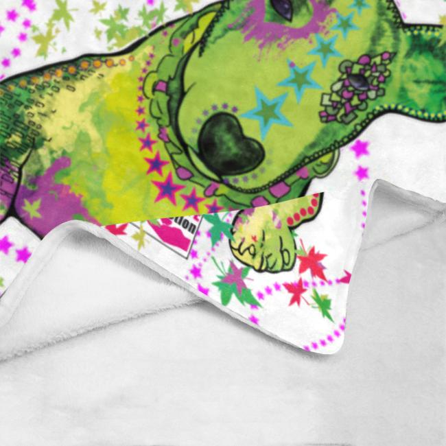 Preview: Decke Roxy -  Fleecedecke, kuschlig, weich, bunt, Motive in Digitaler Popart, 152cm x 203cm, bunt, Mini,Bullterrier, Bulli