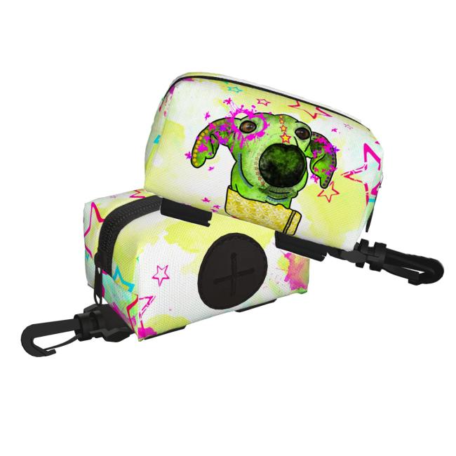 Kack & Pack mit Hundemotiv Sienna - Hundekottütentasche, Hundekotbeutelhalter, bunt, Polyster, Mischling, Mix, Windhund, Podenco