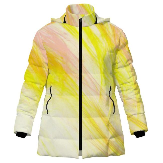 Preview: Warme Winterjacke mit Hundemotiv Sienna – Popart Hundemotiv, 96% Polyester, 4% Spandex Unisex, bunt, Größe S-6XL, Mischling, Mix, Windhund, Podenco