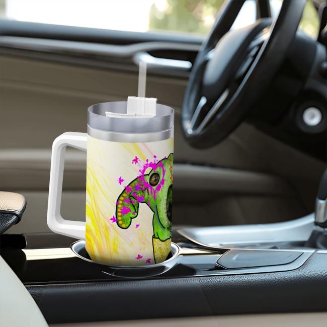 Preview: Tumbler mit Hundemotiv Sienna - Edelstahl, Becher, 1L, mit Strohhalm, bunt, Motive in Digitaler Popart, Mix, Mischling, Windhund, Podenco