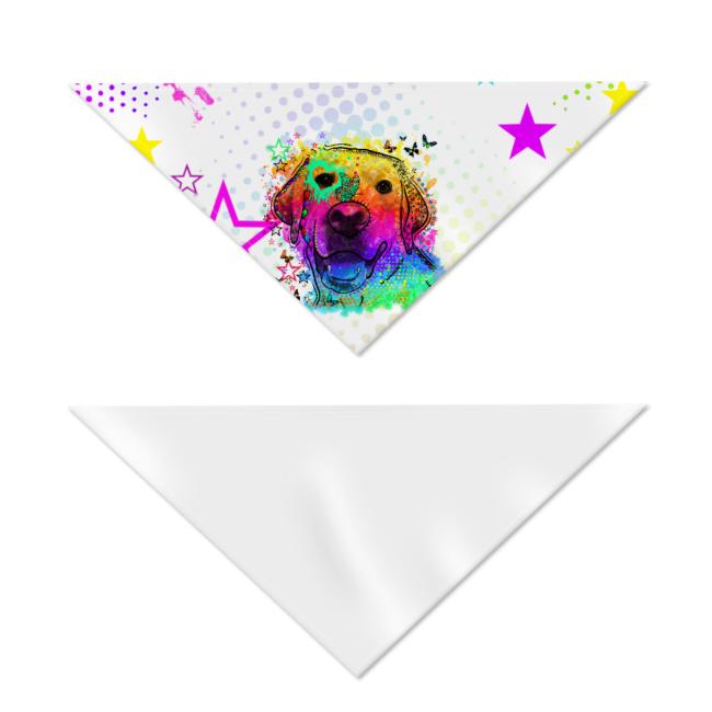 Preview: Hunde-Bandana Sunny -  Popart Hundedesign, 100 % Polyester, 70x30 cm, verstellbar, waschbar, Golden Retriever, Goldy