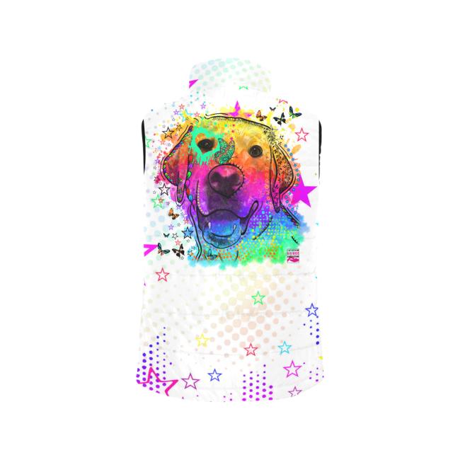 Preview: Weste mit Hundemotiv Sunny - 100 % Polyester, Wattiertes Futter, Ärmellos, bunt, Hundemotiv, Mischling, Mix, Golden Retriever