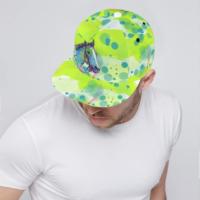 Preview: Cap Tasci – Baumwoll-Polyester-Mix, verstellbar, Unisex, One Size, bunt, Pferd, Rennpferd