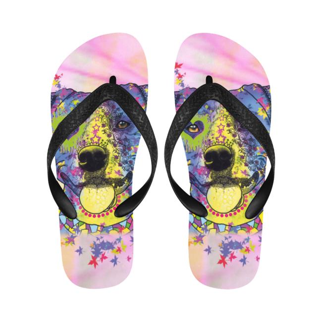 Flip Flops Hundemotiv Tayra - Strandsandalen, Sandalen, bunt, Grösse 38-45, Unisex, AmStaff, Staffordshire, Staff, Pitbull, Pit, SOKA, Familienhunde