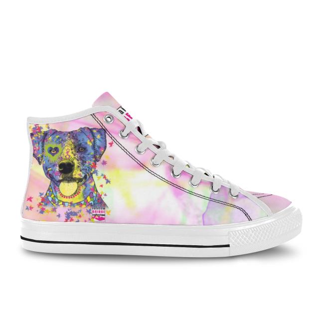 Preview: Sneaker mit Hundemotiv Tayra - Turnschuh, Sportschuh, bunt, Unisex, Grösse 36-46, Mischling, Mix, Staffordshire, AmStaff, Staff, SOKA, Listenhund