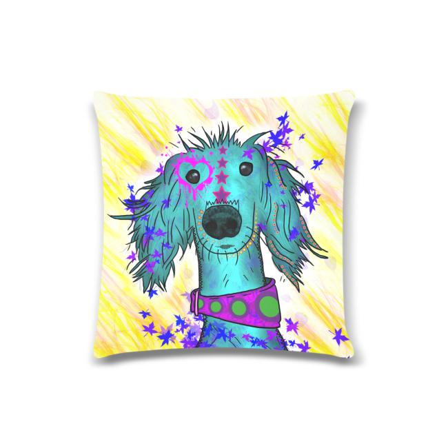 Sofakissen-Bezug Tootsi- Popart Hundeporträt, 50x50 cm, Baumwolle & Polyester, beidseitig bedruckt, waschbar