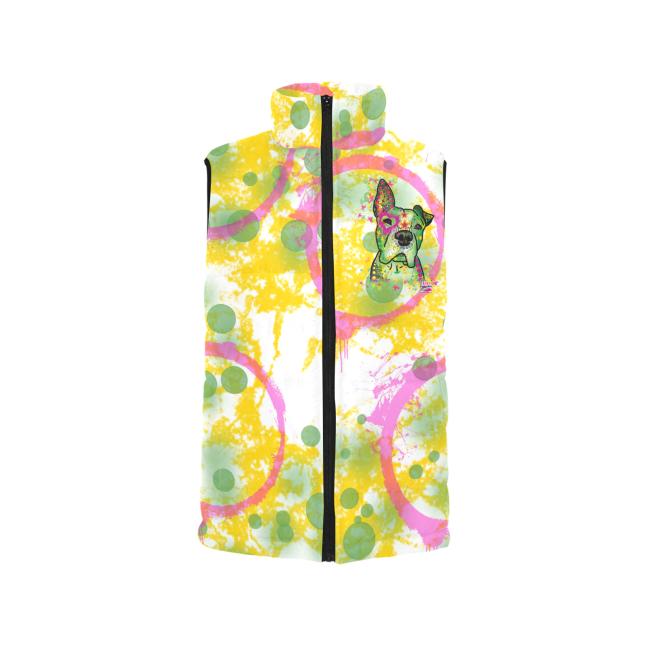 Weste mit Hundemotiv Tyson - 100 % Polyester, Wattiertes Futter, Ärmellos, bunt, Hundemotiv, AmStaff, Staff, Staffordshire, Pitbull, Pit