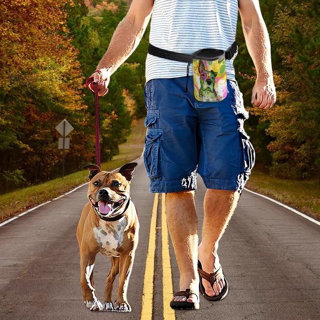 NomNom Bag Tyson - Leckerchenbeutel, Leckerli, Futterbeutel, bunt, Oxfordstoff, Mix, Mischling, AmStaff, Staffordshire, Pit, Pitbull, XXL Bully, SOKA, Listenhund