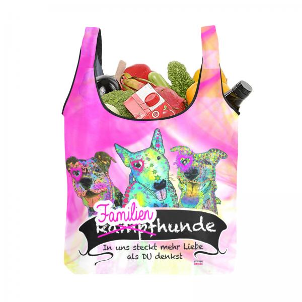 Einkaufstasche "Familienhunde" Rosa