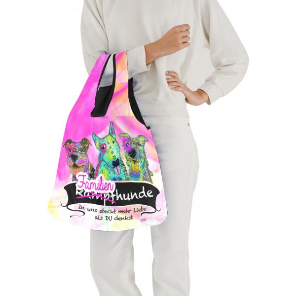 Einkaufstasche "Familienhunde" Rosa