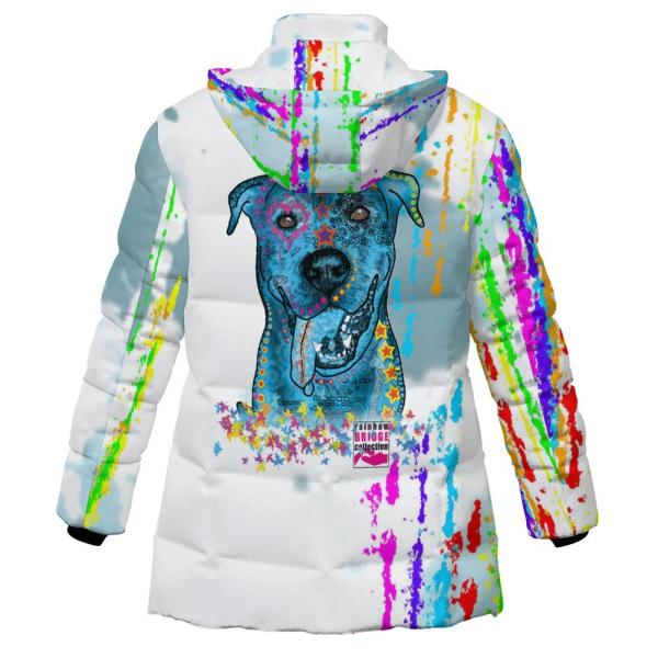 Warme Winterjacke mit Hundemotiv Alec – Popart Hundemotiv, 96% Polyester, 4% Spandex Unisex, bunt, Größe S-6XL, Schäferhund Mix