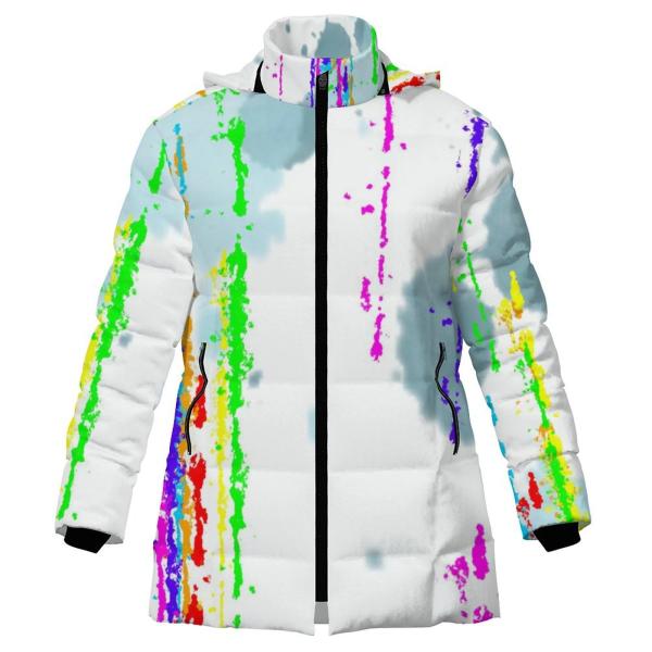 Warme Winterjacke mit Hundemotiv Alec – Popart Hundemotiv, 96% Polyester, 4% Spandex Unisex, bunt, Größe S-6XL, Schäferhund Mix