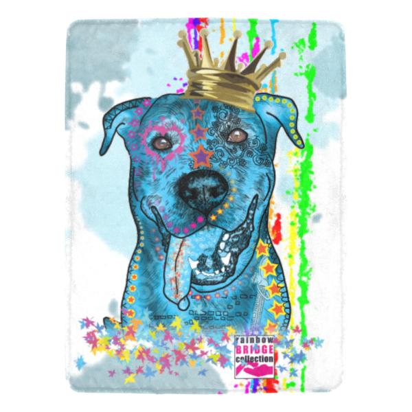 Decke Alec -  Fleecedecke, kuschlig, weich, bunt, Motive in Digitaler Popart, 152cm x 203cm, bunt, Deutscher Schäferhund, German Shepherd, Schäfi, Mix