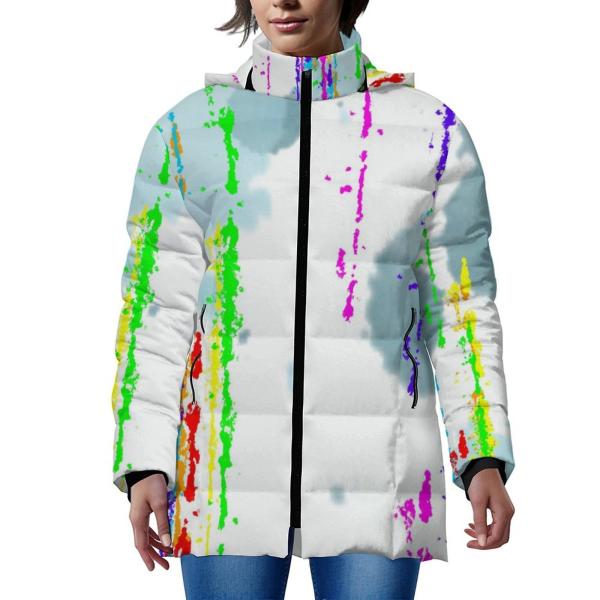 Warme Winterjacke mit Hundemotiv Alec – Popart Hundemotiv, 96% Polyester, 4% Spandex Unisex, bunt, Größe S-6XL, Schäferhund Mix