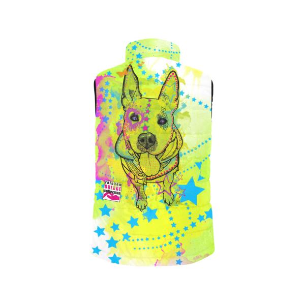 Weste mit Hundemotiv Amy3 - 100 % Polyester, Wattiertes Futter, Ärmellos, bunt, Hundemotiv, AmStaff, Staff, Staffordshire, Pitbull, Pit