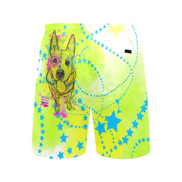 Badehose mit Hundemotiv Amy3 - Badehose, Shorts, Strand, bunt, Swimwear, Bademode, Staffordshire, AmStaff, Staff, Pitbull, Pit, SOKA, Listenhund