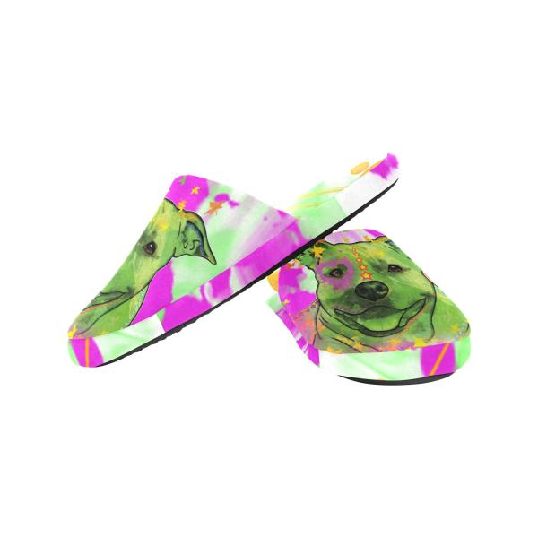 Hauspuschen Hundemotiv Angel - Hausschuhe, Pantoffeln, Unisex, Grösse 35-43, bunt, Mischling, Mix, Staffordshire, Staff, Amstaff, Pitbull, Pit, SOKA, Listenhund