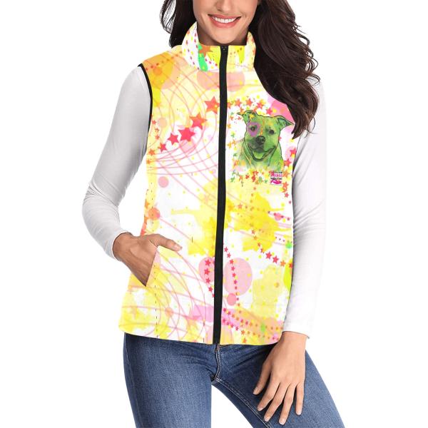 Weste mit Liebelingsmotiv von RBC - 100 % Polyester, Wattiertes Futter, Ärmellos, bunt, Hundemotiv