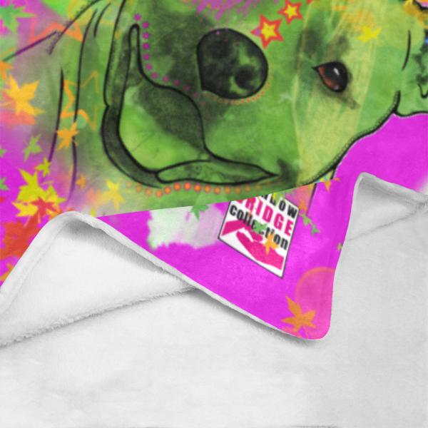 Decke Angel -  Fleecedecke, kuschlig, weich, bunt, Motive in Digitaler Popart, 152cm x 203cm, bunt, Staff, Amstaff, Staffordshire, Soka, Listenhund, Bollerkopf, Mix
