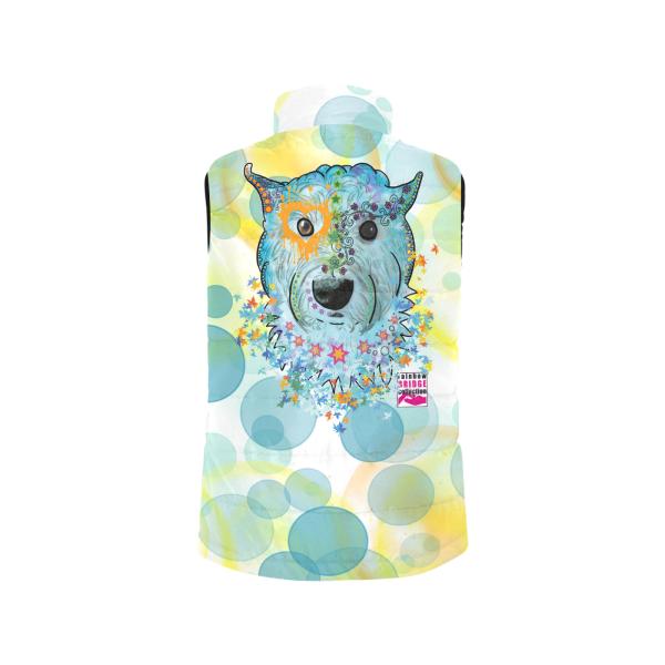 Weste mit Hundemotiv Anton - 100 % Polyester, Wattiertes Futter, Ärmellos, bunt, Hundemotiv, Mischling, Mix, West Highland Terrier