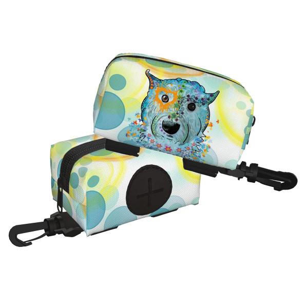 Kack & Pack mit Hundemotiv Anton - Hundekottütentasche, Hundekotbeutelhalter, bunt, Polyster, Mischling, Mix, West Highland Terrier