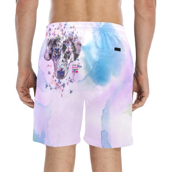 Badehose mit Hundemotiv Aussie - Badehose, Shorts, Strand, bunt, Swimwear, Bademode, Mix, Mischling, Australian Shepherd
