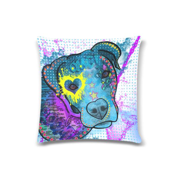 Sofakissen-Bezug Boogie- Popart Hundeporträt, 50x50 cm, Baumwolle & Polyester, beidseitig bedruckt, waschbar