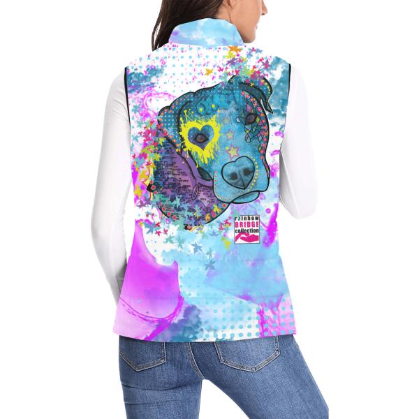 Weste mit Hundemotiv Boogie - 100 % Polyester, Wattiertes Futter, Ärmellos, bunt, Hundemotiv, AmStaff, Staff, Staffordshire, Pitbull, Pit