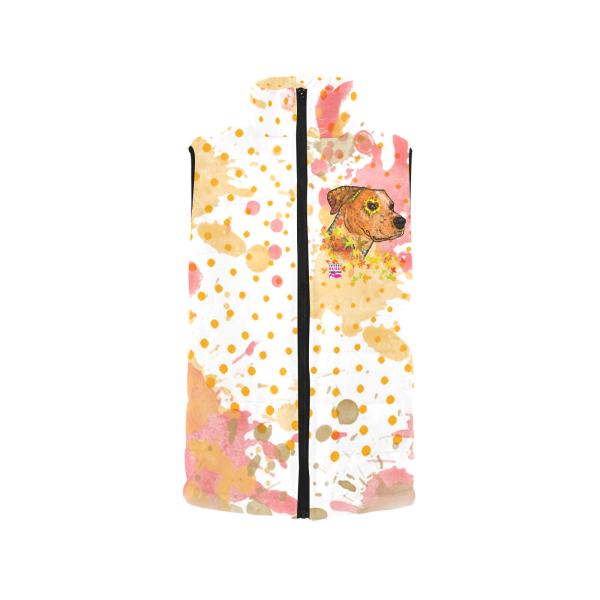 Weste mit Hundemotiv Bumsi - 100 % Polyester, Wattiertes Futter, Ärmellos, bunt, Hundemotiv, AmStaff, Staff, Staffordshire, Pitbull, Pit