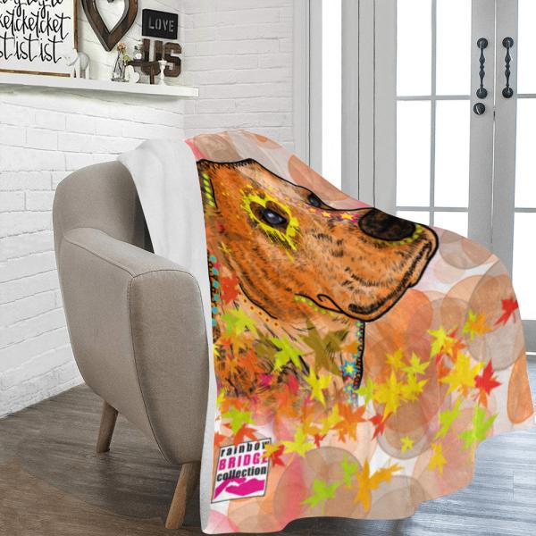 Decke Bumsi -  Fleecedecke, kuschlig, weich, bunt, Motive in Digitaler Popart, 152cm x 203cm, bunt, Staff, Amstaff, Staffordshire, Soka, Listenhund, Bollerkopf, Mix