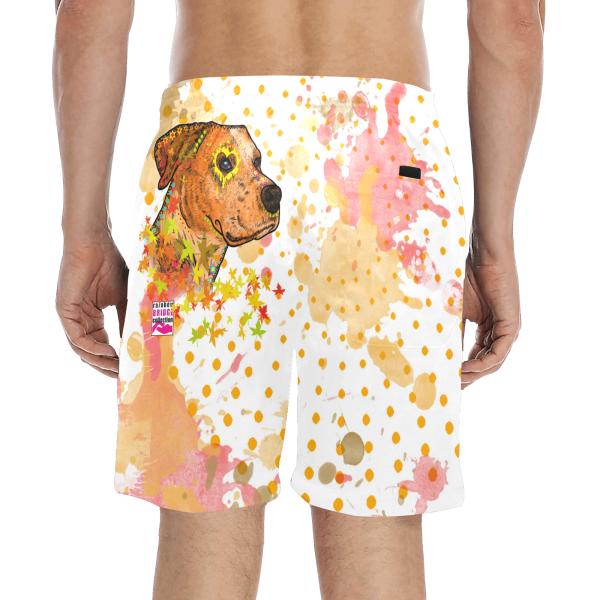 Badehose mit Hundemotiv Bumsi - Badehose, Shorts, Strand, bunt, Swimwear, Bademode, Staffordshire, AmStaff, Staff, Pitbull, Pit, SOKA, Listenhund
