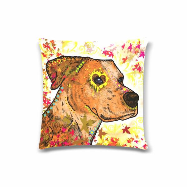 Weiches, bequemes Sofakissen, mit bunten Hundemotiven, American Staffordshire Terrier, AmStaff, Staff, Staffi, Pitbull, Piti, Pitbullterrier