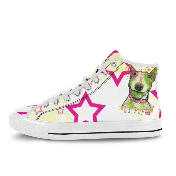 Sneaker mit Hundemotiv Bärbel - Turnschuh, Sportschuh, bunt, Unisex, Grösse 36-46, Mischling, Mix, SOKA, Listenhund, Bulllterrier, Bulli