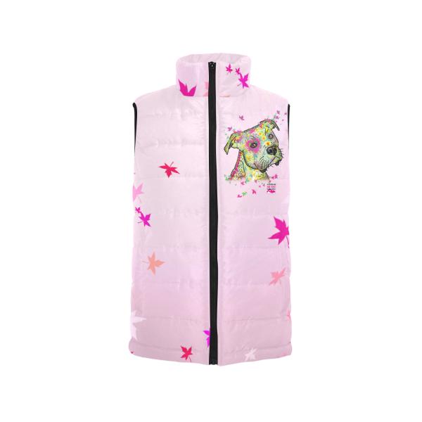 Weste mit Hundemotiv Calli - 100 % Polyester, Wattiertes Futter, Ärmellos, bunt, Hundemotiv, AmStaff, Staff, Staffordshire, Pitbull, Pit, XXL Bully