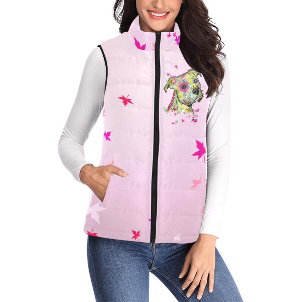 Weste mit Hundemotiv Calli - 100 % Polyester, Wattiertes Futter, Ärmellos, bunt, Hundemotiv, AmStaff, Staff, Staffordshire, Pitbull, Pit, XXL Bully