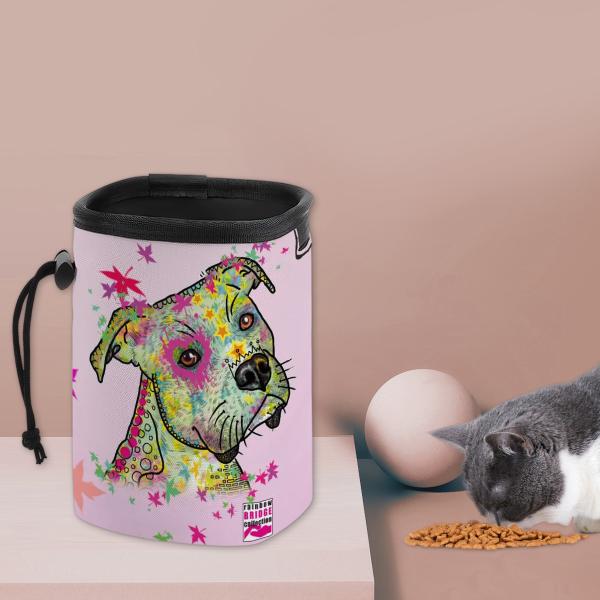 NomNom Bag Calli - Leckerchenbeutel, Leckerli, Futterbeutel, bunt, Oxfordstoff, SOKA, Listenhund, Mix, Mischling, American Bulldog, Bulldogge, Bully