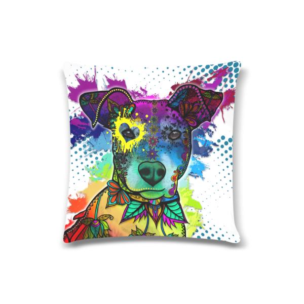 Sofakissen-Bezug Chiquito- Popart Hundeporträt, 50x50 cm, Baumwolle & Polyester, beidseitig bedruckt, waschbar