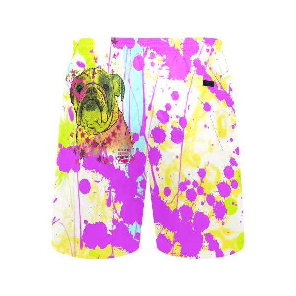 Badehose mit Hundemotiv Cindy - Badehose, Shorts, Strand, bunt, Swimwear, Bademode, Mix, Mischling, Englische Bulldogge, Bully