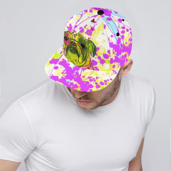 Trendige Damen & Herren Baseball Cap | Streetwear & Streetstyle Mütze mit bunten Hundemotiven der Rassen American Staffordshire Terrier, AmStaff, Staff, Staffi, Pitbull Terrier, Pit, Piti, Mischling, Mix, SOKA, Listenhund