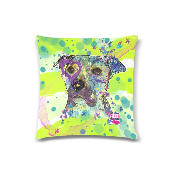 Sofakissen-Bezug Dio - Popart Hundeporträt, 50x50 cm, Baumwolle & Polyester, beidseitig bedruckt, waschbar