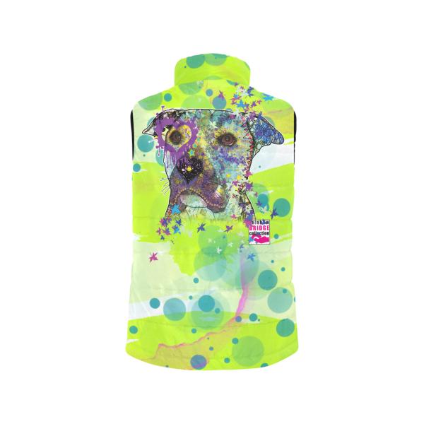 Weste mit Hundemotiv Dio - 100 % Polyester, Wattiertes Futter, Ärmellos, bunt, Hundemotiv, AmStaff, Staff, Staffordshire, Pitbull, Pit