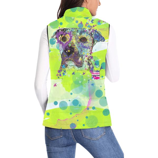 Weste mit Hundemotiv Dio - 100 % Polyester, Wattiertes Futter, Ärmellos, bunt, Hundemotiv, AmStaff, Staff, Staffordshire, Pitbull, Pit