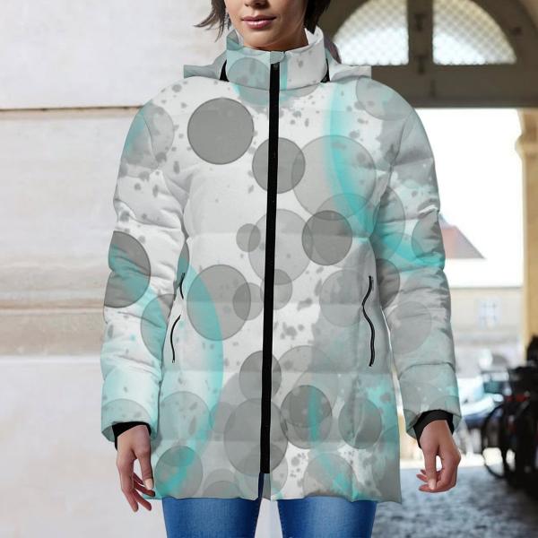 Warme Winterjacke mit Hundemotiv Elli – Popart Hundemotiv, 96% Polyester, 4% Spandex Unisex CD, bunt, Größe S-6XL, Mischlinge, Mix, Französische Bulldogge, Bully