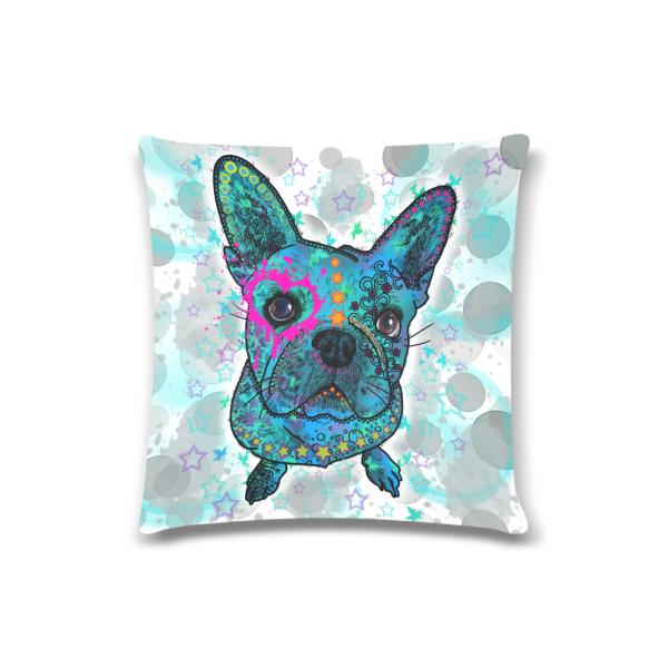 Sofakissen-Bezug Elli - Popart Hundeporträt, 50x50 cm, Baumwolle & Polyester, beidseitig bedruckt, waschbar - Kopie