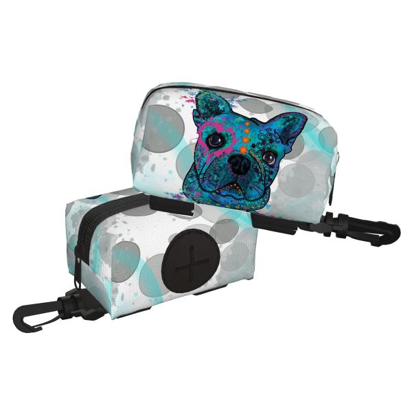 Kack & Pack mit Hundemotiv Elli - Hundekottütentasche, Hundekotbeutelhalter, bunt, Polyster, Mischling, Mix, Französische Bulldogge, Bulli, Frenchi