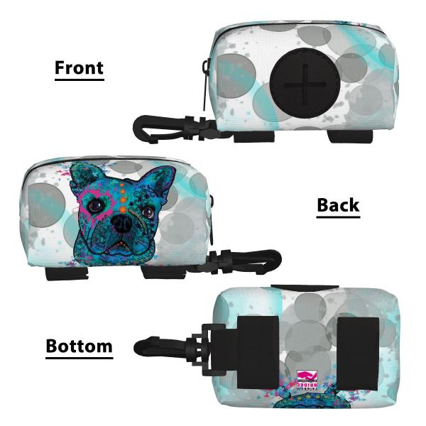 Kack & Pack mit Hundemotiv Elli - Hundekottütentasche, Hundekotbeutelhalter, bunt, Polyster, Mischling, Mix, Französische Bulldogge, Bulli, Frenchi