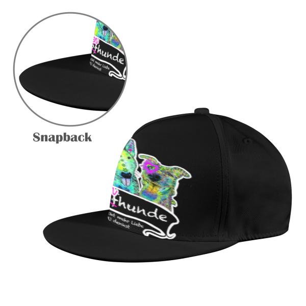 Trendige Damen & Herren Baseball Cap | Streetwear & Streetstyle Mütze mit bunten Hundemotiven der Rassen American Staffordshire Terrier, AmStaff, Staff, Staffi, Pitbull Terrier, Pit, Piti, Mischling, Mix, SOKA, Listenhund