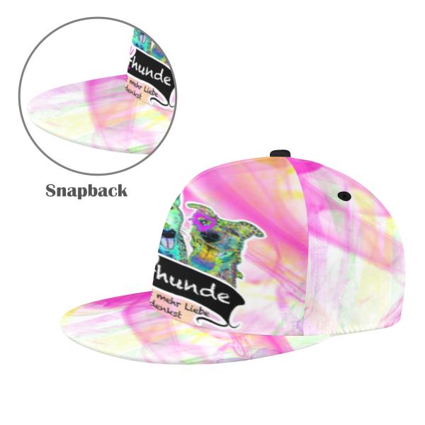 Trendige Damen & Herren Baseball Cap | Streetwear & Streetstyle Mütze mit bunten Hundemotiven der Rassen American Staffordshire Terrier, AmStaff, Staff, Staffi, Pitbull Terrier, Pit, Piti, Mischling, Mix, SOKA, Listenhund